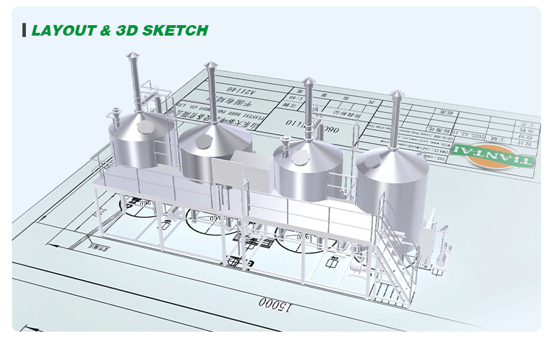 20 HL Three Vessel Brewhouse Equipment
